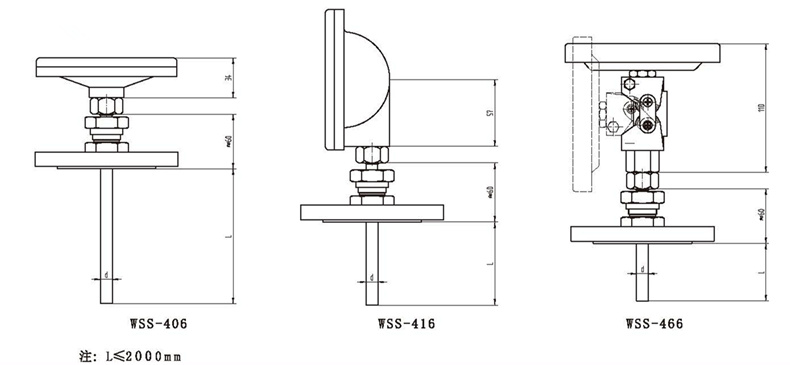 WSS工業(yè)雙金屬溫度計(jì)（通用型法蘭式）_http://www.gzyuanda.com_雙金屬溫度計(jì)_第3張