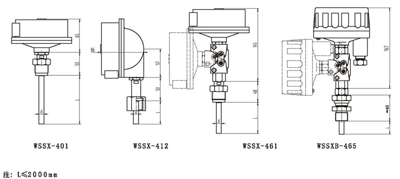 WSSX工業(yè)雙金屬溫度計（電接點型螺紋式）_http://www.gzyuanda.com_雙金屬溫度計_第3張